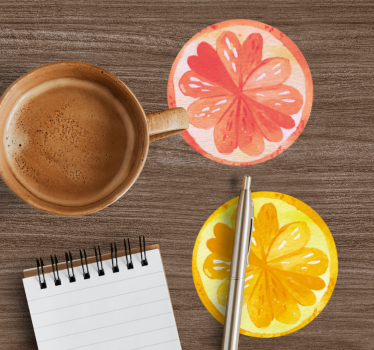 Dessous de verre concepts de tranches d'agrumes - TenStickers