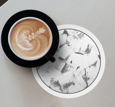 Dessous de verre coups de pinceau monochromes abstraits - TenStickers