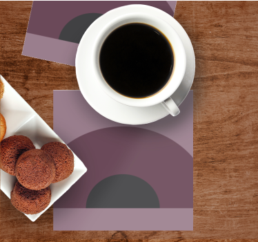 Dessous de verre design courbé en couches - TenStickers