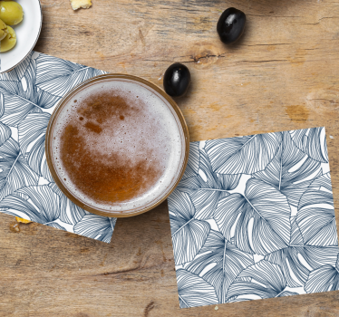 Dessous de verre design motif feuilles - TenStickers