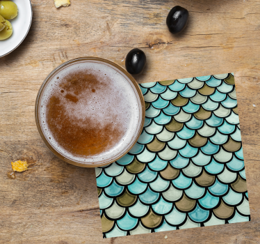 Dessous de verre effet superposé en festons - TenStickers