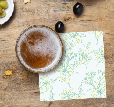 Dessous de verre Élégance motif floral - TenStickers