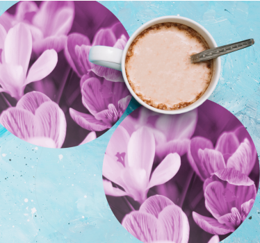 Dessous de verre Élément floral vibrant - TenStickers