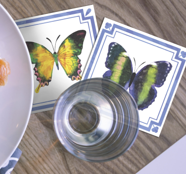 Dessous de verre Éléments de papillons colorés - TenStickers