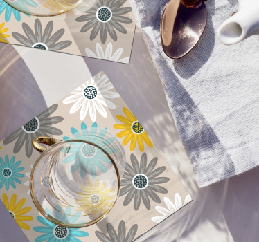Dessous de verre Éléments floraux vibrants - TenStickers