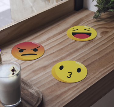 Dessous de verre emoji bisou - TenStickers
