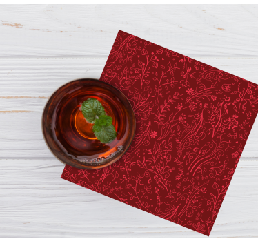 Dessous de verre fond à motifs floraux - TenStickers