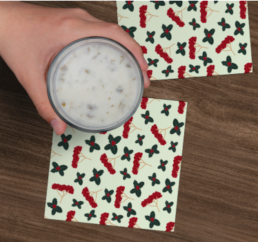 Dessous de verre fond floral inspiré - TenStickers