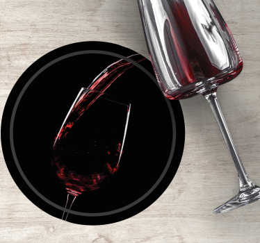 Dessous de verre forme vintage Coupe de vin rouge - TenStickers