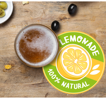 Dessous de verre vintage limonade 100% naturelle - TenStickers