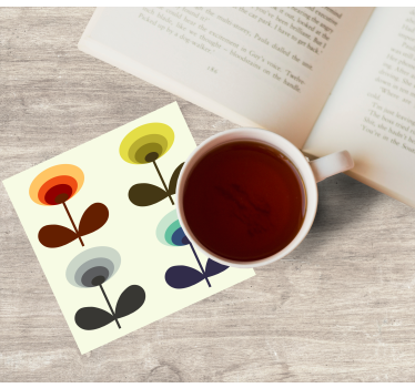 Dessous de verre formes florales superposées - TenStickers