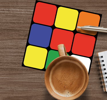 Dessous de verre geek arrangement carré coloré - TenStickers