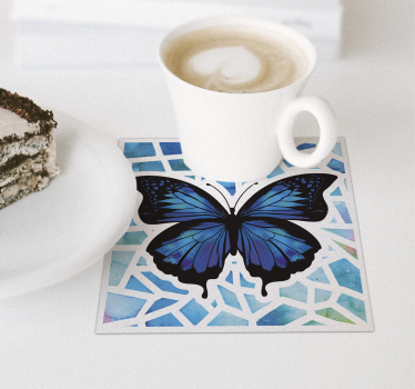Dessous de verre geek art mural mosaïque papillon - TenStickers