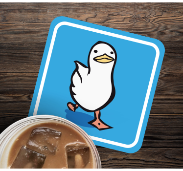 Dessous de verre geek canard de dessin animé qui marche - TenStickers