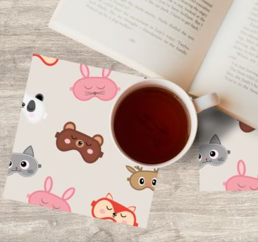 Dessous de verre geek collection visages d'animaux adorables - TenStickers