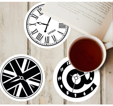 Dessous de verre geek éléments de design horloge - TenStickers