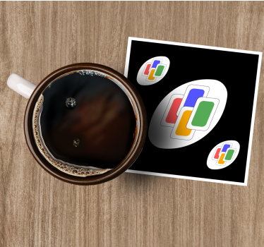 Dessous de verre geek formes colorées superposées - TenStickers