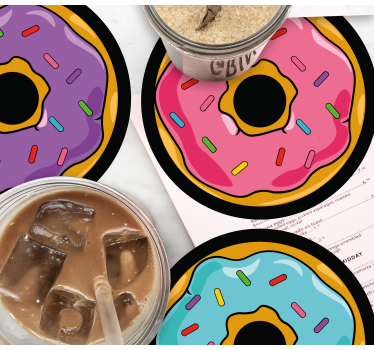 Dessous de verre geek friandises colorées saupoudrées - TenStickers