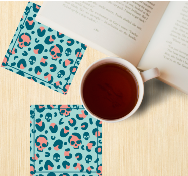 Dessous de verre geek géométrie à motifs crâne - TenStickers