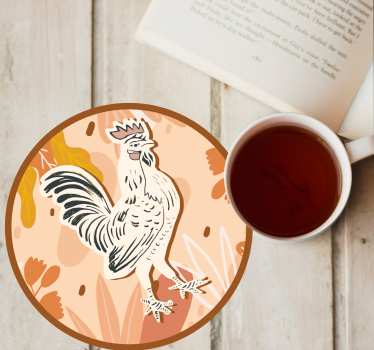 Dessous de verre geek illustration de coq stylisé - TenStickers