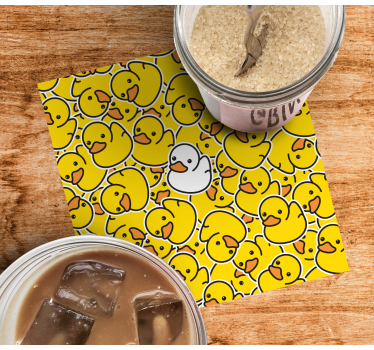 Dessous de verre geek motif canards en caoutchouc amusants - TenStickers