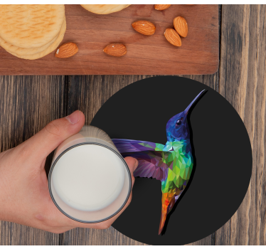 Dessous de verre geek motif colibri coloré - TenStickers
