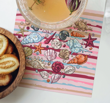 Dessous de verre geek motif coquillage coloré - TenStickers