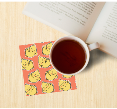 Dessous de verre geek motif de poussins jaunes charmants - TenStickers