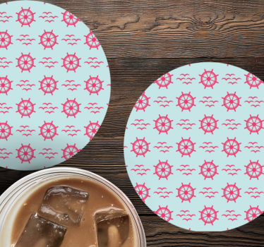 Dessous de verre geek motif de roue nautique - TenStickers