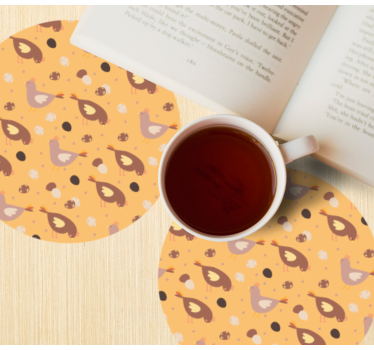Dessous de verre geek motif d'oiseau fantaisiste - TenStickers