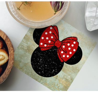 Dessous de verre geek motif nœud à pois - TenStickers