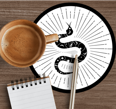 Dessous de verre geek motif serpent abstrait - TenStickers