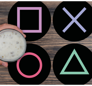Dessous de verre geek motifs colorés et géométriques - TenStickers