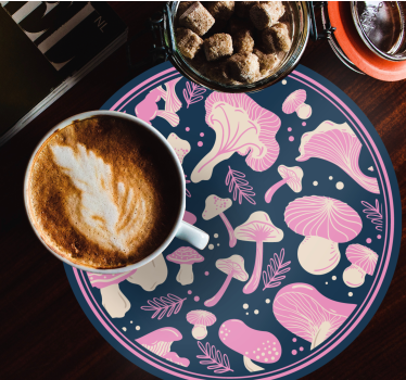 Dessous de verre geek motifs de champignons fantaisistes - TenStickers