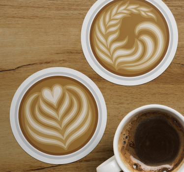 Dessous de verre geek motifs de latte art - TenStickers