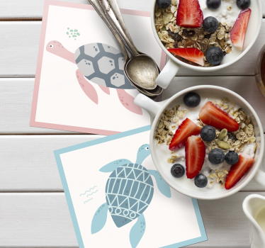Dessous de verre geek motifs de tortues marines amusants - TenStickers