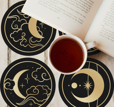 Dessous de verre geek motifs lunaires célestes - TenStickers