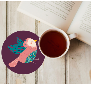 Dessous de verre geek oiseau personnage fantaisiste - TenStickers