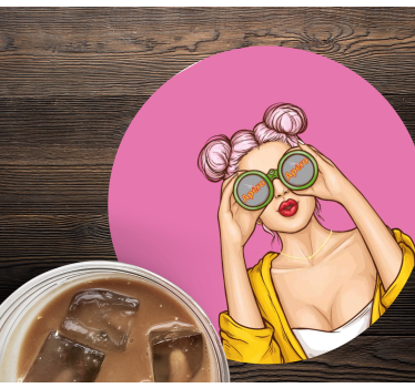 Dessous de verre geek personnage ludique avec lunettes - TenStickers