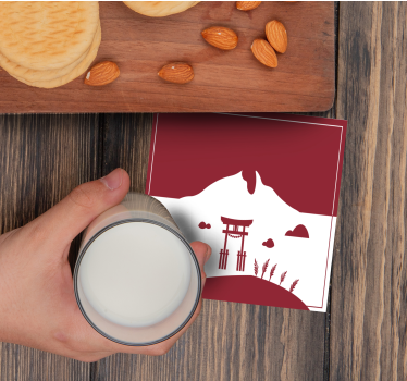Dessous de verre geek portique torii de montagne - TenStickers
