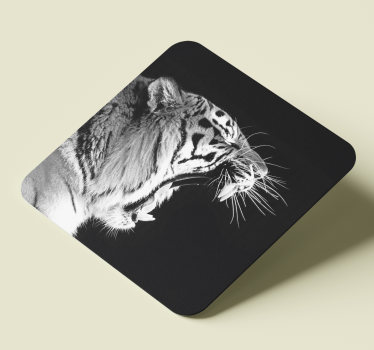 Dessous de verre geek profil de tigre majestueux - TenStickers