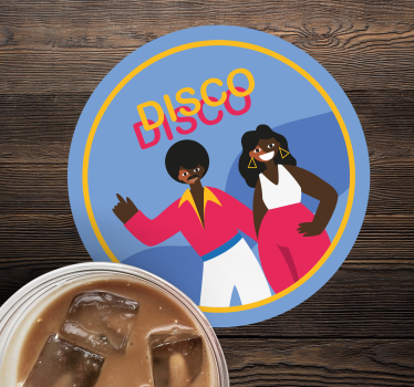 Dessous de verre geek soirée dansante disco - TenStickers