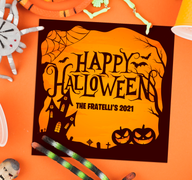 Dessous de verre halloween célébration halloween effrayante - TenStickers