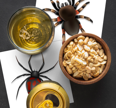 Dessous de verre halloween collection araignées effrayantes - TenStickers