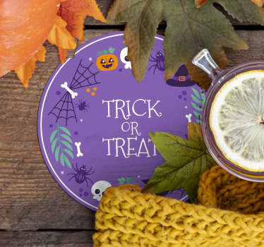 Dessous de verre halloween design thématique halloween - TenStickers