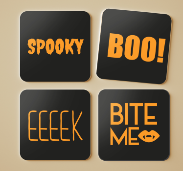 Dessous de verre halloween graphique de texte halloween - TenStickers