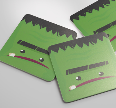 Dessous de verre halloween illustration monstre frankenstein - TenStickers