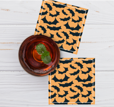 Dessous de verre halloween motif chauve-souris - TenStickers