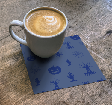 Dessous de verre halloween motif ombres effrayantes - TenStickers