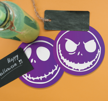 Dessous de verre halloween visages de crâne - TenStickers